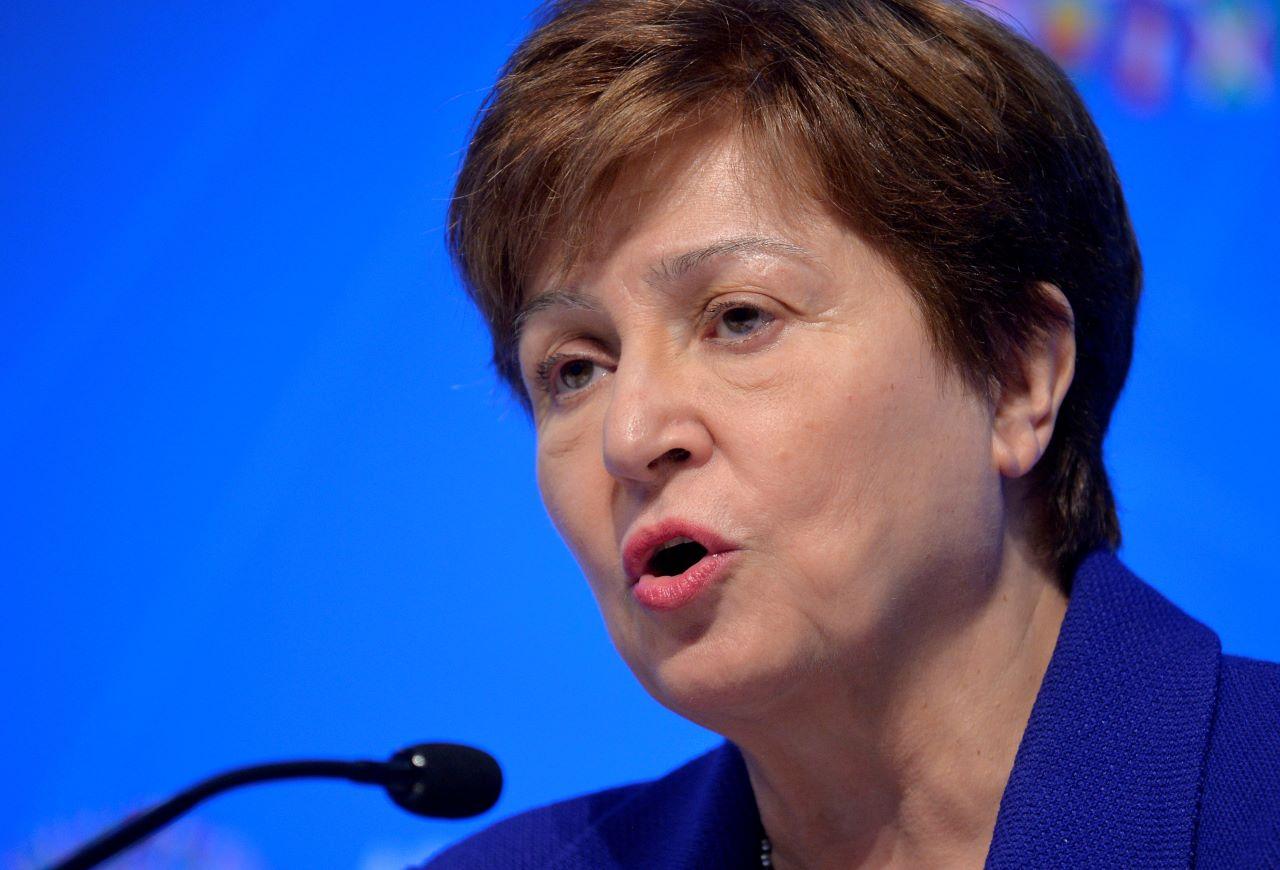 International Monetary Fund managing director at the time, Kristalina Georgieva, speaks during a closing news conference for the International Monetary Finance Committee during the IMF and World Bank's 2019 Annual Meetings of finance ministers and bank governors, in Washington, Oct 19, 2019. Photo: Reuters