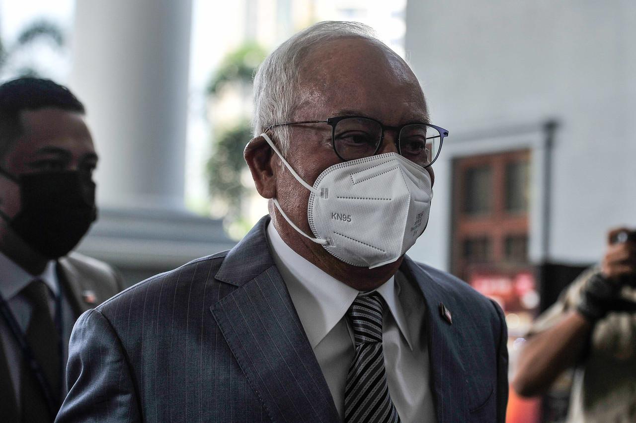 Former prime minister Najib Razak at the Kuala Lumpur High Court. Photo: Bernama