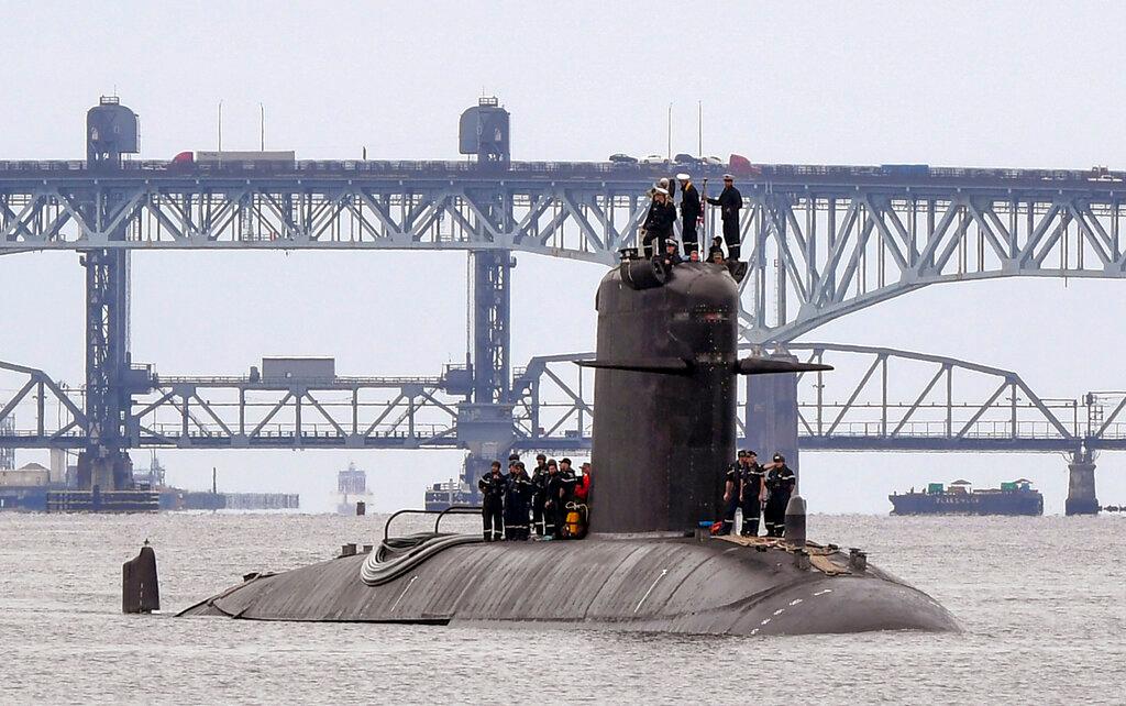 A French submarine transits the Thames River in this Sept 1 file photo provided by the US Navy. Under a new alliance, Australia will get technology to deploy nuclear-powered submarines as part of the agreement intended to respond to growing Chinese power. Photo: AP