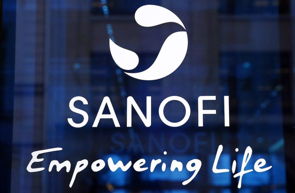 The logo of French drug maker Sanofi is pictured at the company's headquarters, in Paris. Sanofi was the world's third-biggest vaccine maker before the Covid-19 pandemic. Photo: AP
