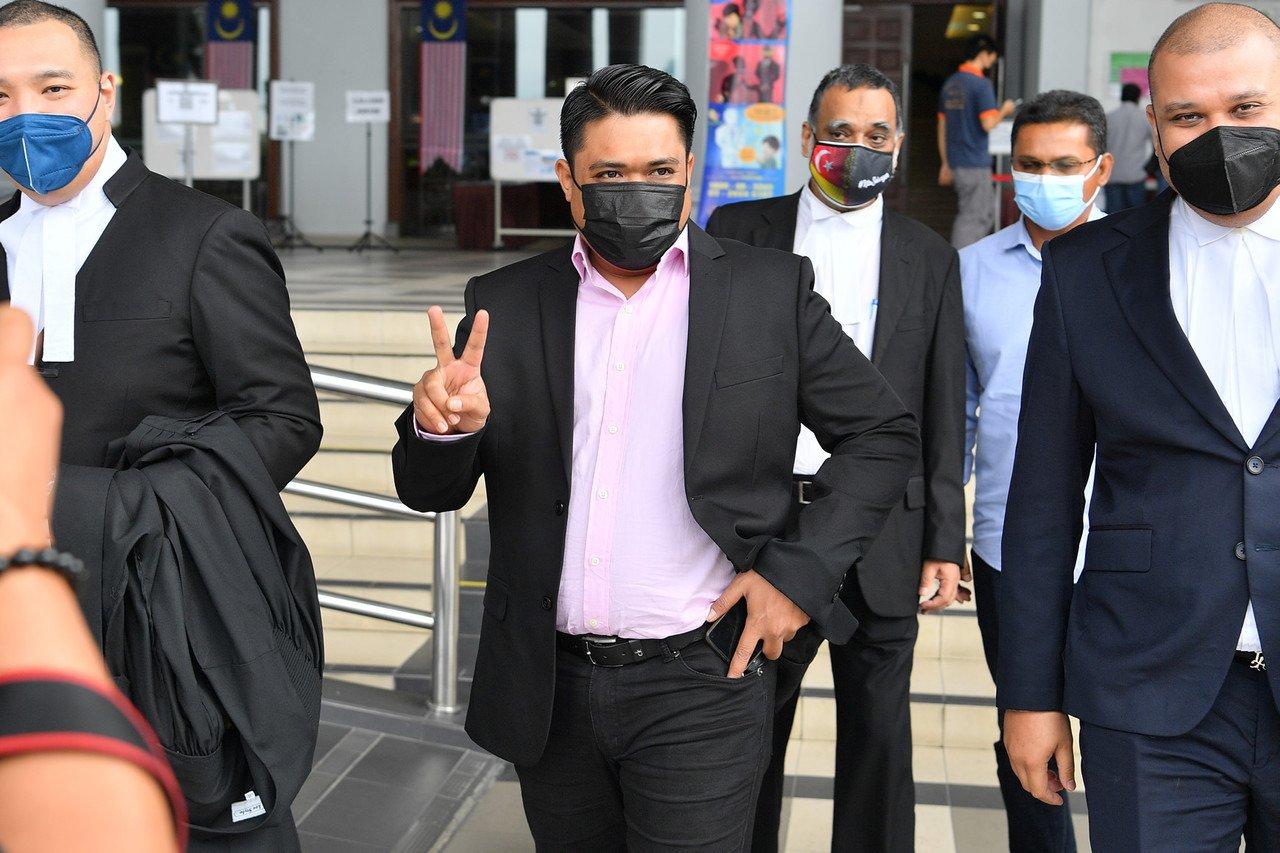 Ahmad Saiful Islam, the son of former defence minister Mohamad Sabu, at the High Court in Kuala Lumpur yesterday. Photo: Bernama