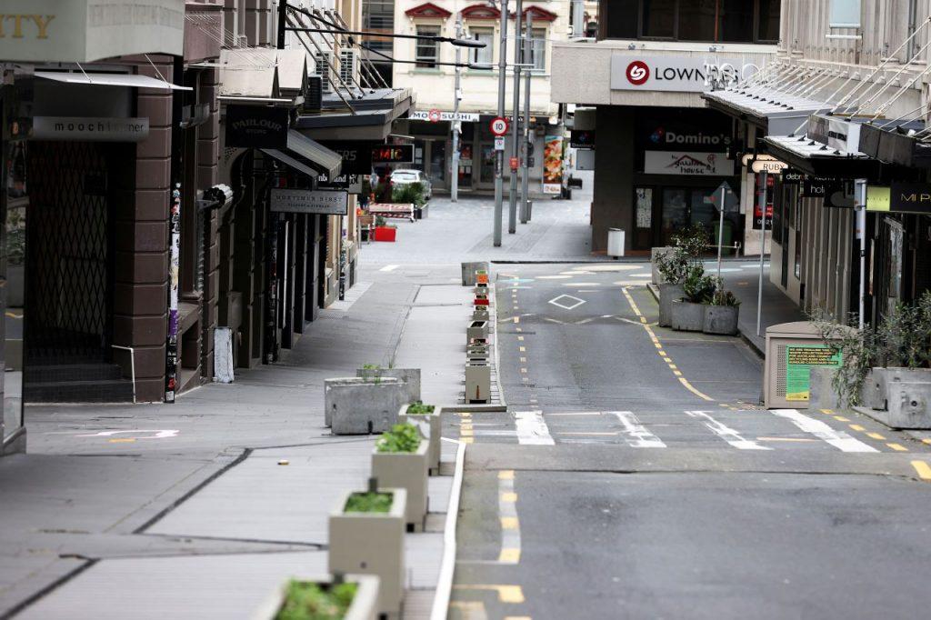 The normally bustling High Street in Auckland’s central business district is largely deserted during a lockdown to curb the spread of a coronavirus disease outbreak, in Auckland, New Zealand, Aug 26. Photo: Reuters
