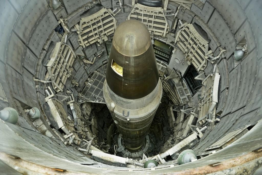 In this file photo taken on May 12, 2015, a deactivated Titan II nuclear ICMB is seen in a silo at the Titan Missile Museumin Green Valley, Arizona. Photo: AFP
