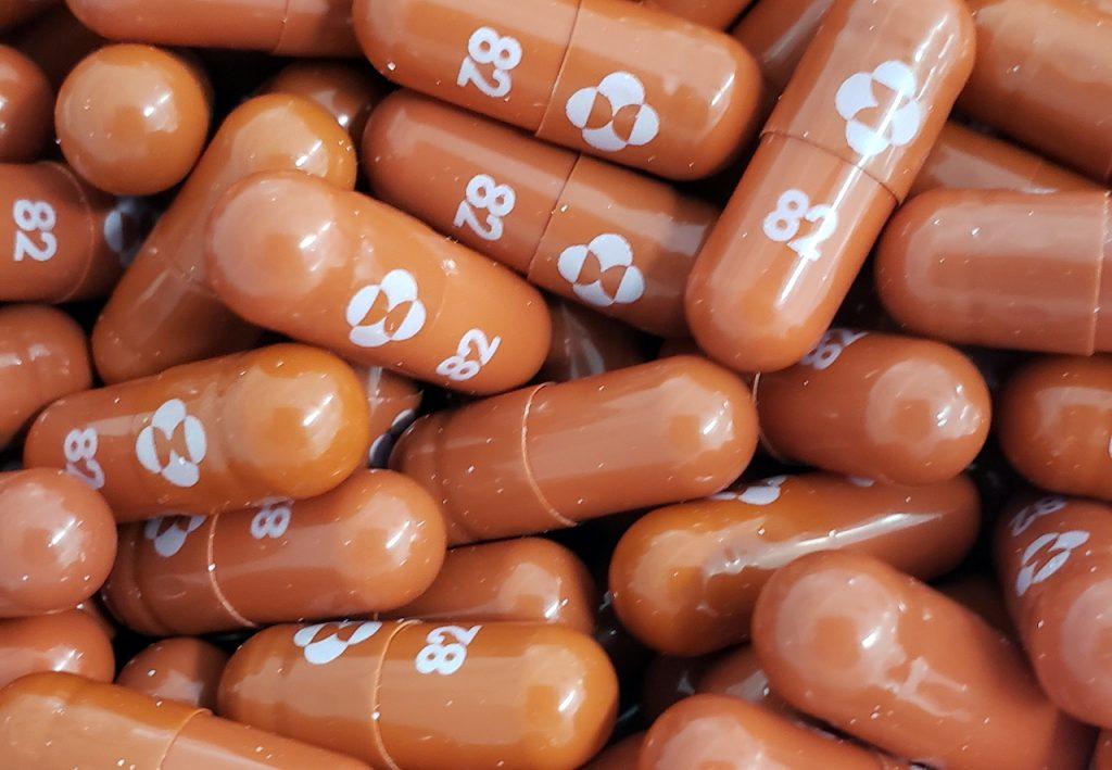 An experimental Covid-19 treatment pill called molnupiravir being developed by Merck & Co Inc and Ridgeback Biotherapeutics LP, seen in this undated handout photo obtained by Reuters May 17. Photo: Reuters