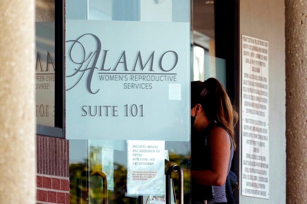 A woman enters a reproductive services centre in San Antonio, Texas, Oct 7. Photo: AP