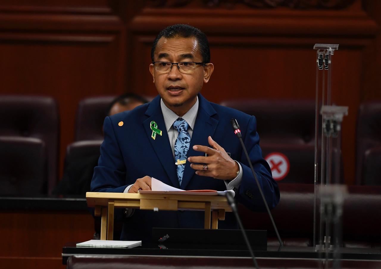 Deputy Health Minister Dr Noor Azmi Ghazali speaks in the Dewan Negara today. Photo: Bernama