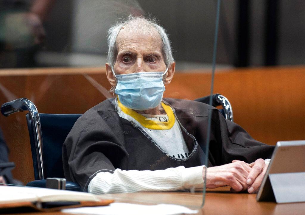 New York real estate scion Robert Durst sits in the courtroom as he is sentenced to life in prison without chance of parole, Oct 14 at the Airport Courthouse in Los Angeles. Photo: AP