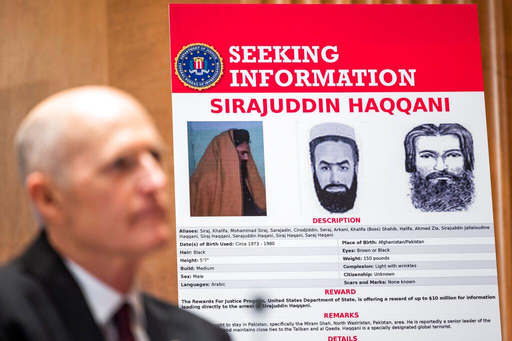 Sirajuddin Haqqani, the Taliban's acting interior minister, is wanted by the US as a 'specially designated global terrorist'. Photo: AP