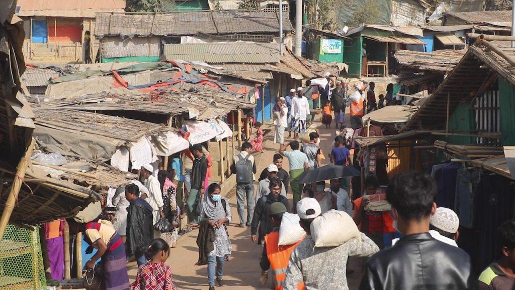 Rohingya refugees walk at the Balukhali refugee camp in Cox's Bazar, Bangladesh, Feb 2. Photo: AP