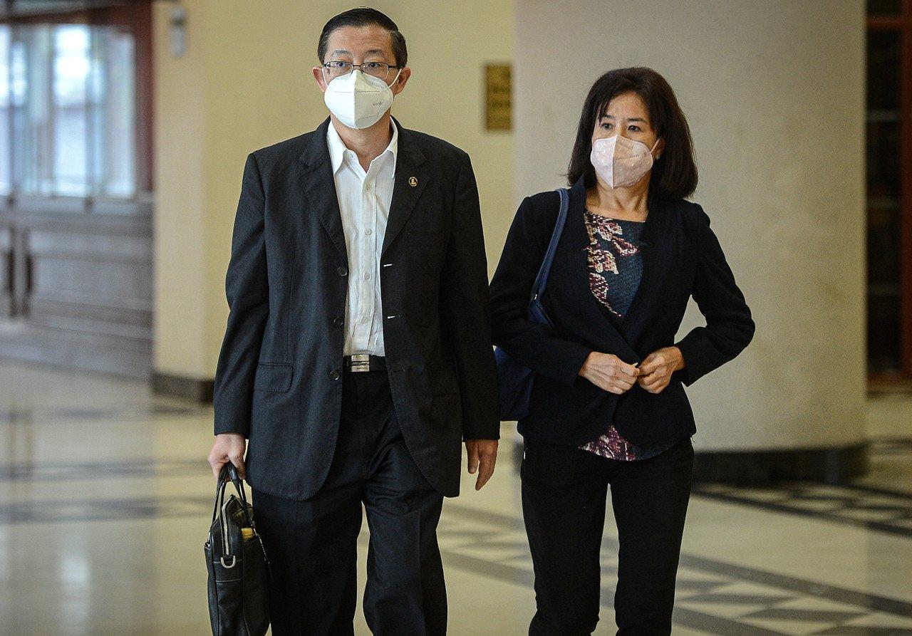 Former Penang chief minister Lim Guan Eng at the Kuala Lumpur court complex today. Photo: Bernama