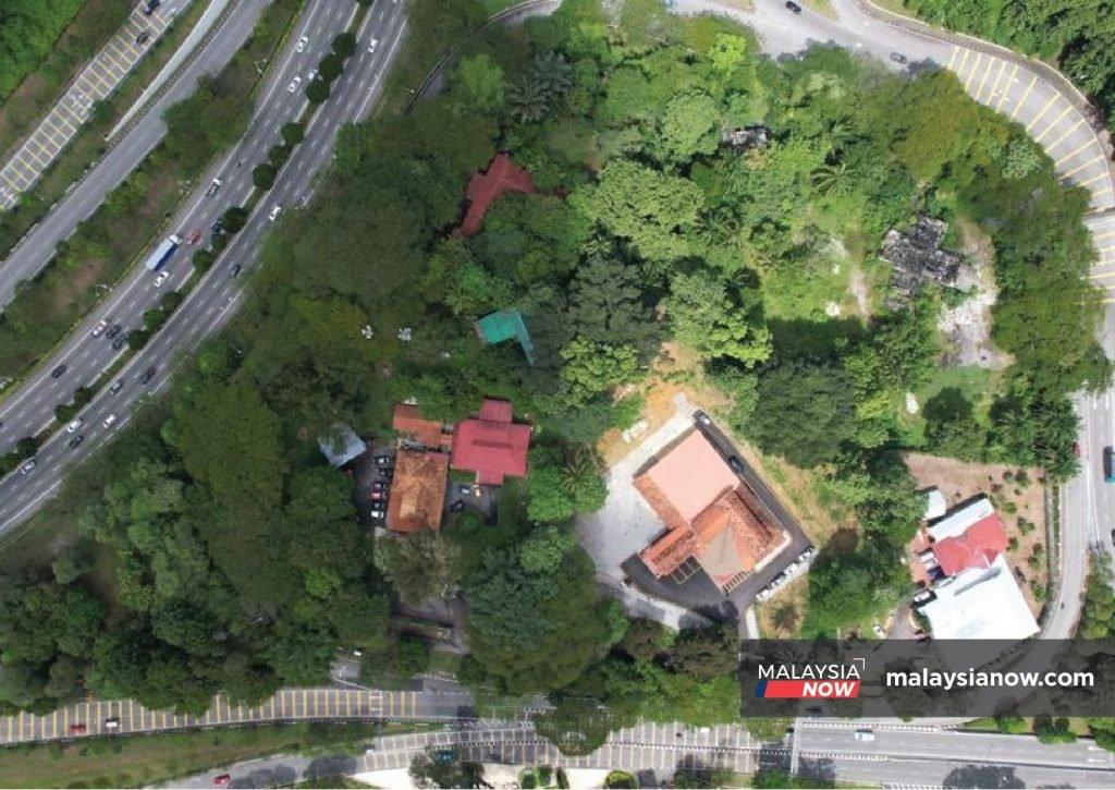 An aerial shot of the exclusive residential neighbourhood of Bukit Petaling, where a house for former prime minister Najib Razak will be built at a total cost to the government of RM100 million.