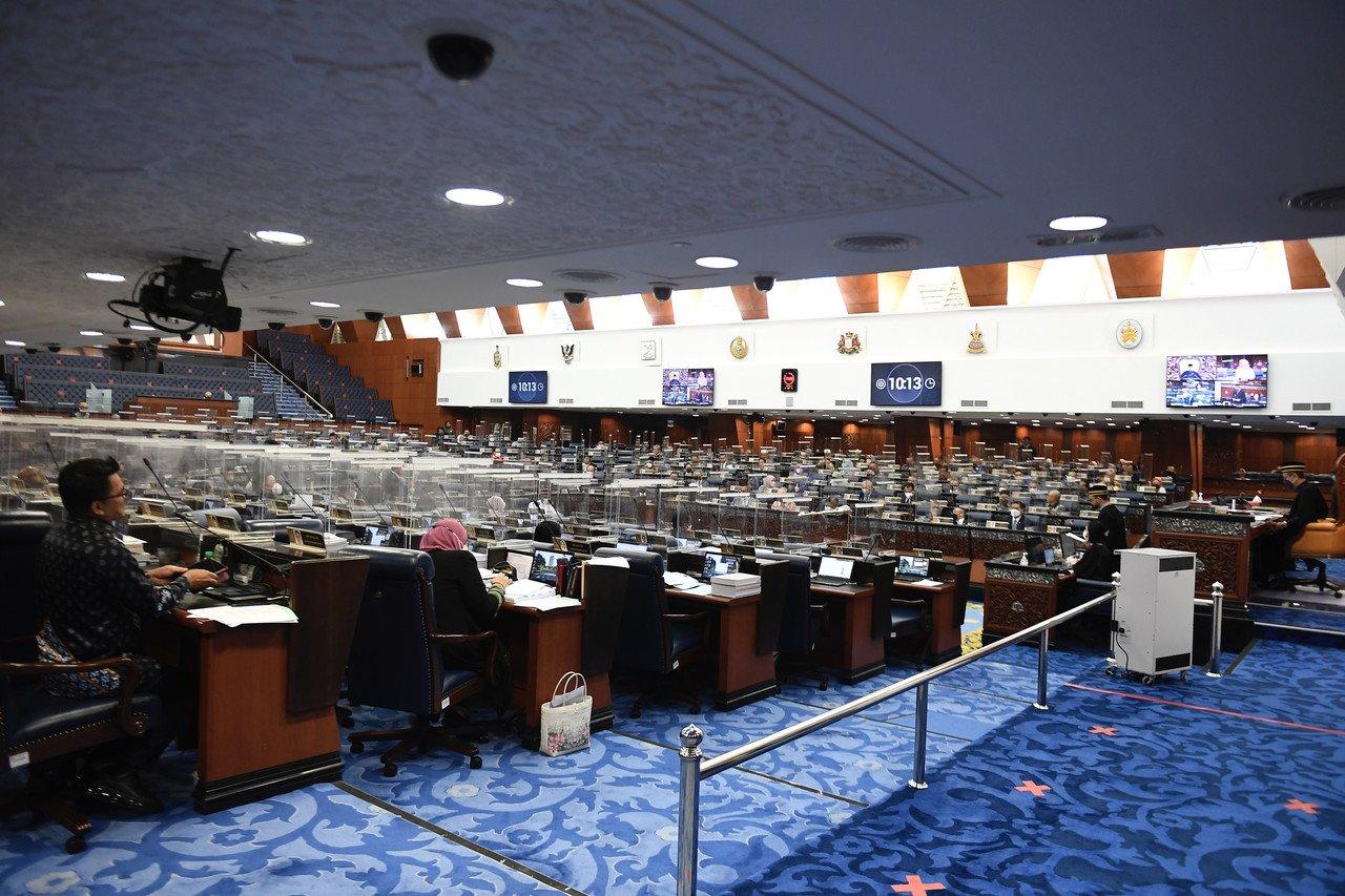 MPs gather at the Dewan Rakyat in Kuala Lumpur today. Photo: Bernama