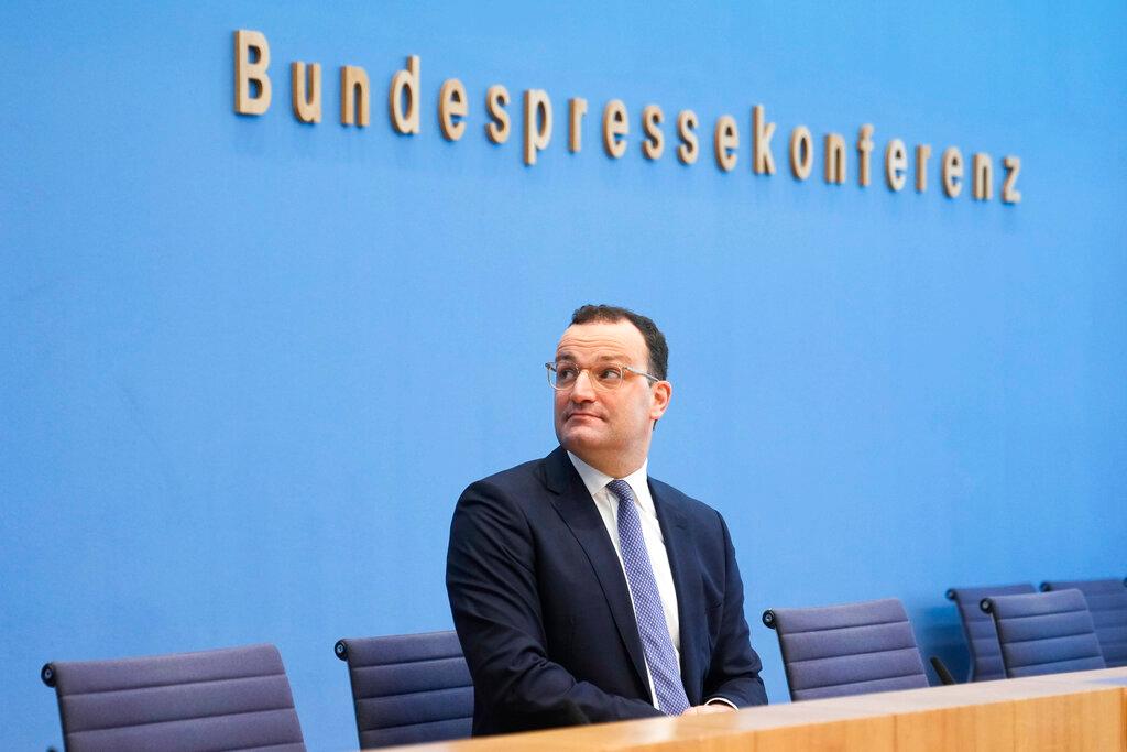 German Health Minister Jens Spahn briefs the media about the vaccination campaign against Covid-19 in Berlin, Germany, Nov 22. Photo: AP