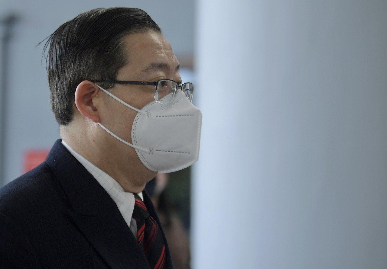 Former Penang chief minister Lim Guan Eng at the Kuala Lumpur court complex today. Photo: Bernama