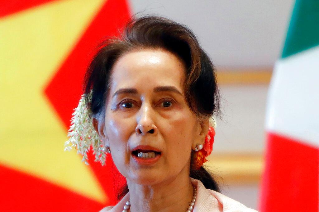 Ousted Myanmar leader Aung San Suu Kyi. Photo: AP