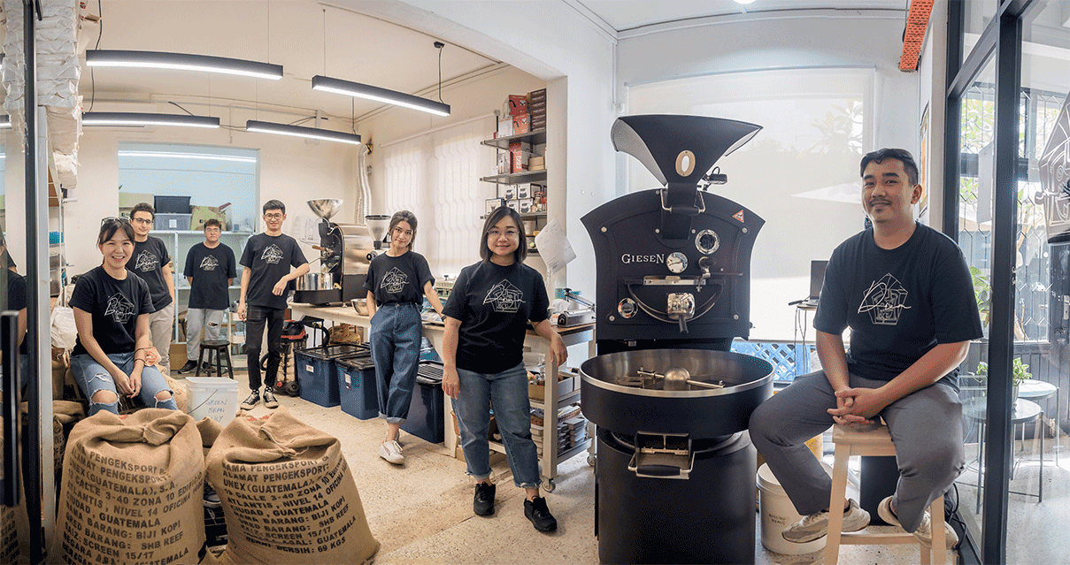 The Drum Coffee Roasters team in Kota Bharu, Kelantan.