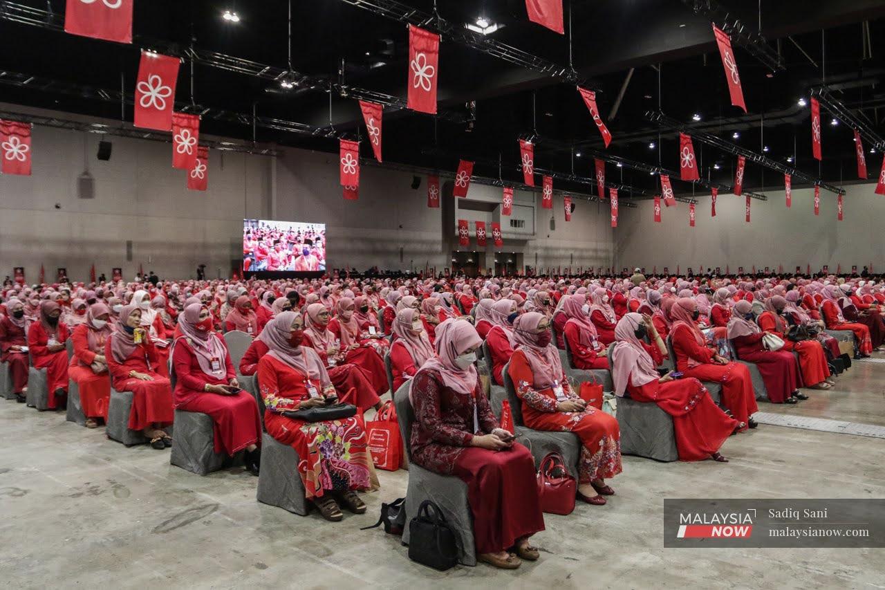 Delegates gather at the fourth Bersatu general assembly in Kuala Lumpur.