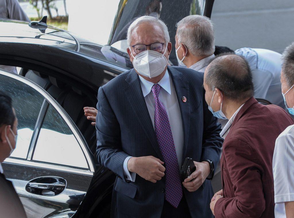 Bekas perdana menteri Najib Razak di Mahkamah Tinggi Kuala Lumpur hari ini. Gambar: Bernama