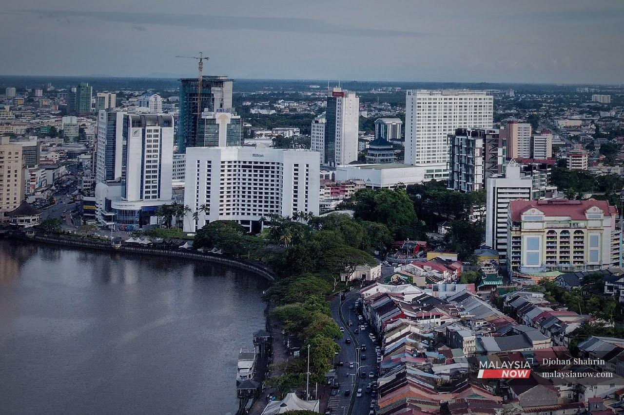 A view of the Waterfront area in Kuching, Sarawak.