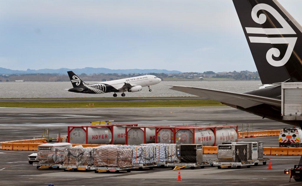 A photo taken on Aug 9, shows an Air New Zealand plane taking off from Auckland Airport. Photo: AFP