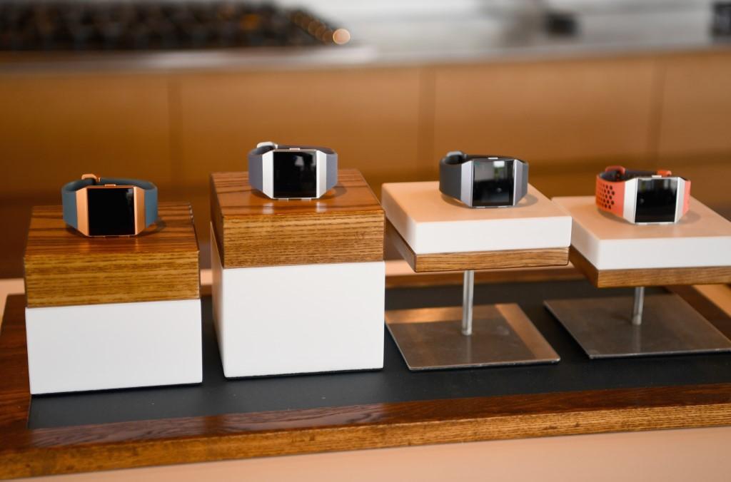 A view of Fitbits on display in Montauk, New York, in this Aug 21, 2017 file photo. Photo: AFP