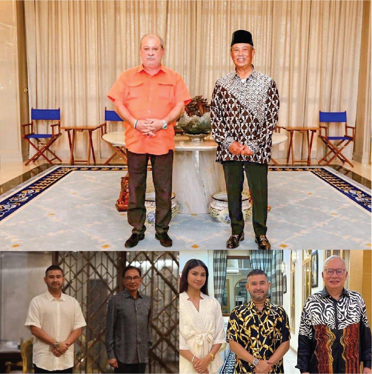 Pengerusi Perikatan Nasional Muhyiddin Yassin mengadap Sultan Ibrahim sementara bekas perdana menteri Najib Razak dan Presiden PKR Anwar Ibrahim mengunjungi Tunku Ismail ketika kempen PRN Johor sedang rancak dijalankan.