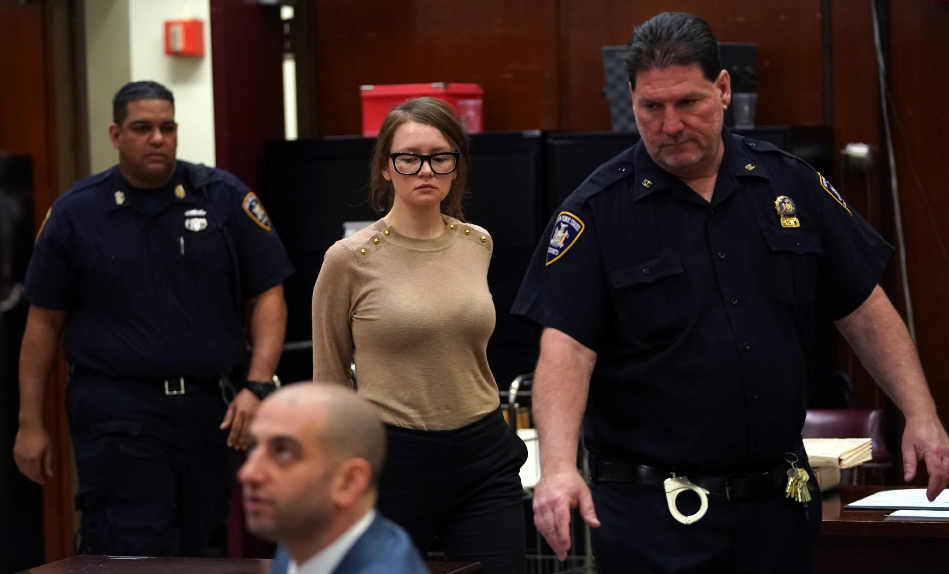 Anna Sorokin, better known as Anna Delvey, is seen in the courtroom during her trial at New York State Supreme Court in New York on April 11, 2019. Photo: AFP