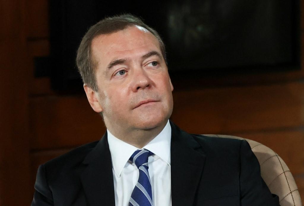 Dmitry Medvedev, bekas presiden Rusia yang kini memegang jawatan pengerusi timbalan pengerusi Majlis Keselamatan Rusia. Gambar: AFP