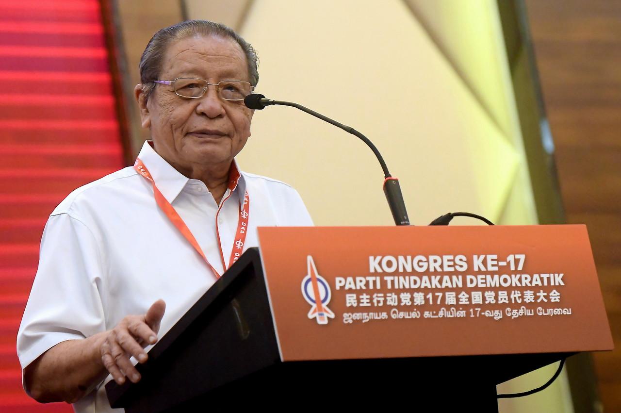 DAP's Iskandar Puteri MP Lim Kit Siang. Photo: Bernama
