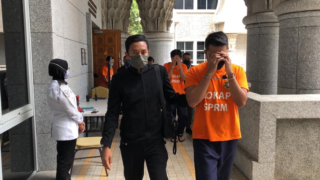 Several of the eight suspects remanded over a bribery case involving a project owned by a government-linked company worth more than RM2.3 billion.