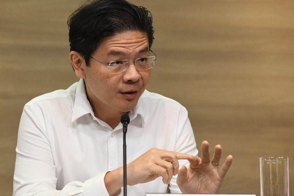 Lawrence Wong speaks during a press conference on the Covid-19 situation in Singapore on Jan 27, 2020. Photo: AFP