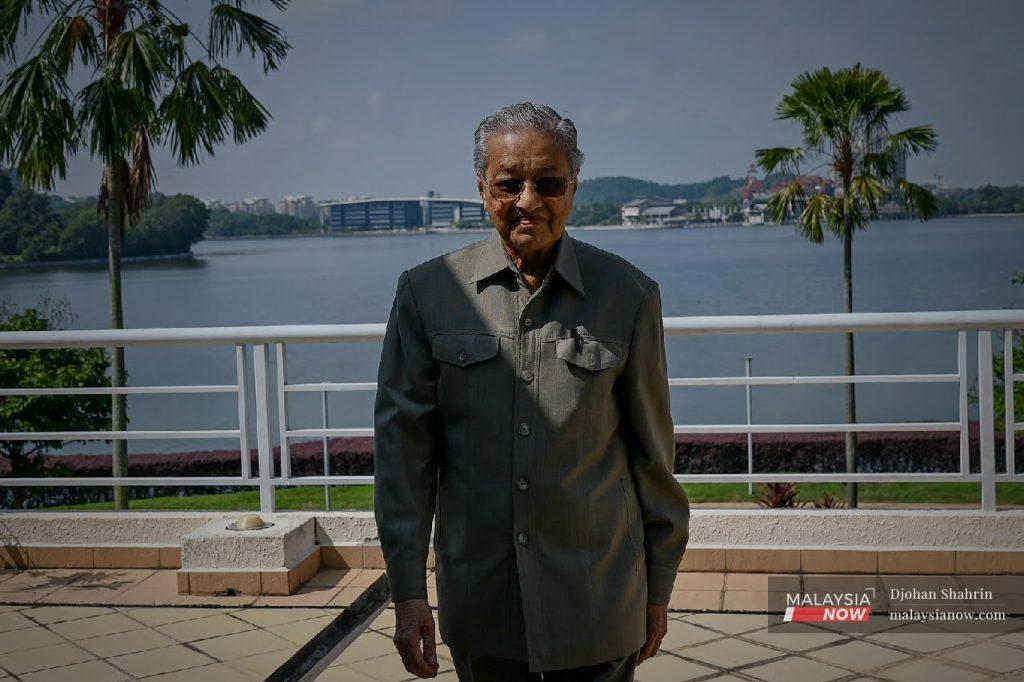 Former prime minister Dr Mahathir Mohamad at his office at the Perdana Leadership Foundation in Putrajaya, in this file picture.