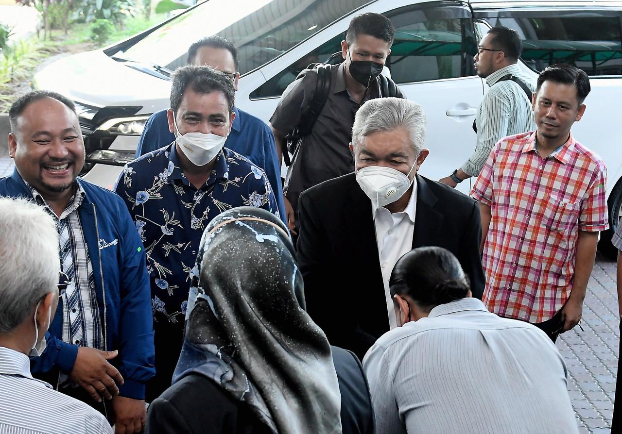 Former deputy prime minister Ahmad Zahid Hamidi at the Shah Alam High Court yesterday. Photo: Bernama