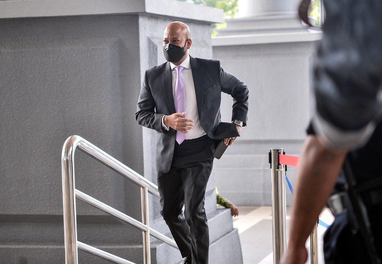 Former 1MDB CEO Arul Kanda Kandasamy arrives at the Kuala Lumpur court complex today. Photo: Bernama