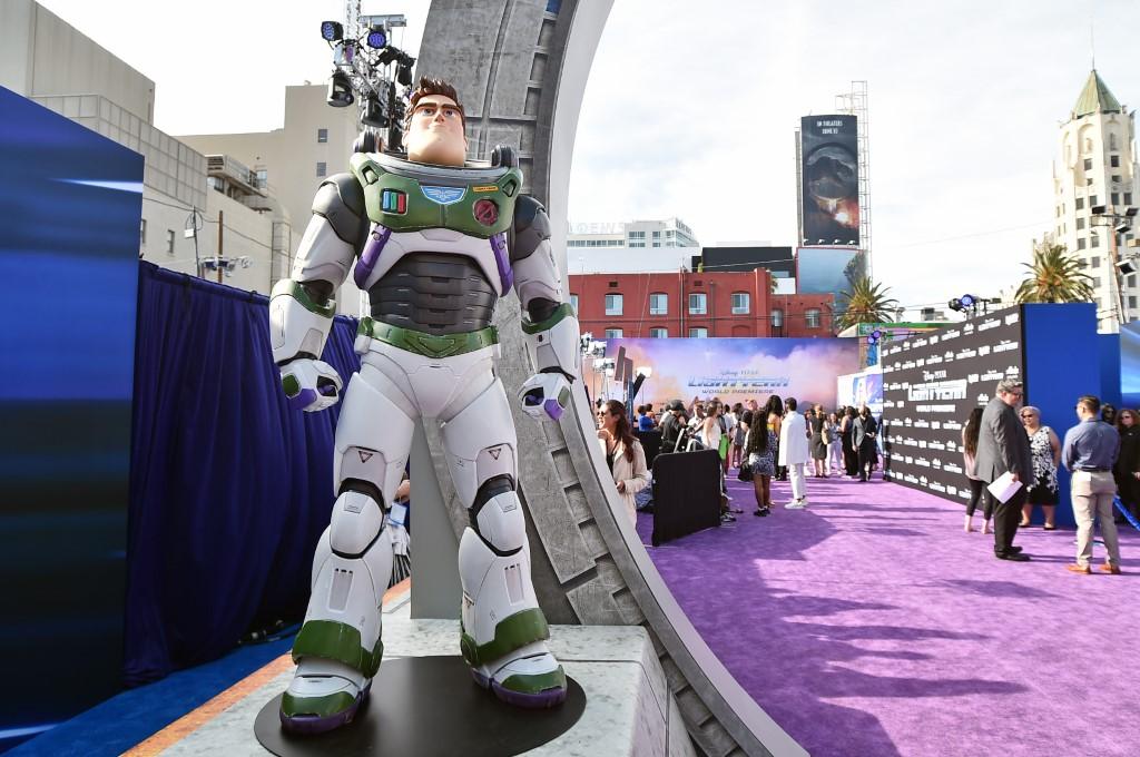 The red carpet is seen during the World Premiere of Disney and Pixar's feature film 'Lightyear' at El Capitan Theatre in Hollywood, California on June 8. Photo: AFP