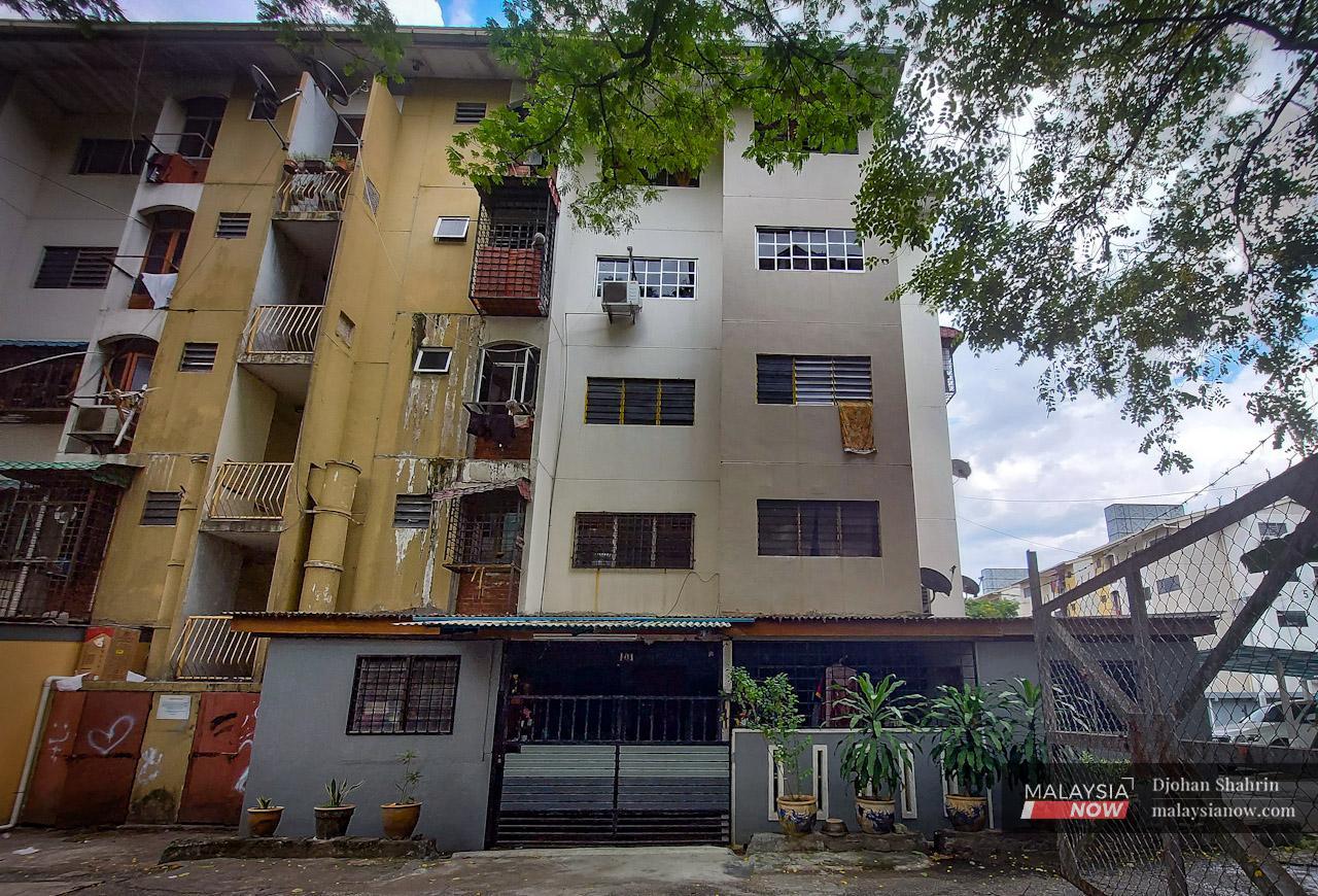 Extensions to low-cost flats in Taman Medan, Petaling Jaya in Selangor, believed to have been made without a permit from the local authorities.