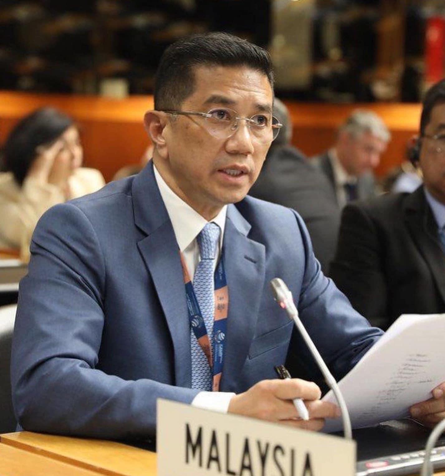 International Trade and Industry Minister Mohamed Azmin Ali at the 12th ministerial conference of the World Trade Organization in Geneva, Switzerland yesterday. Photo: Facebook