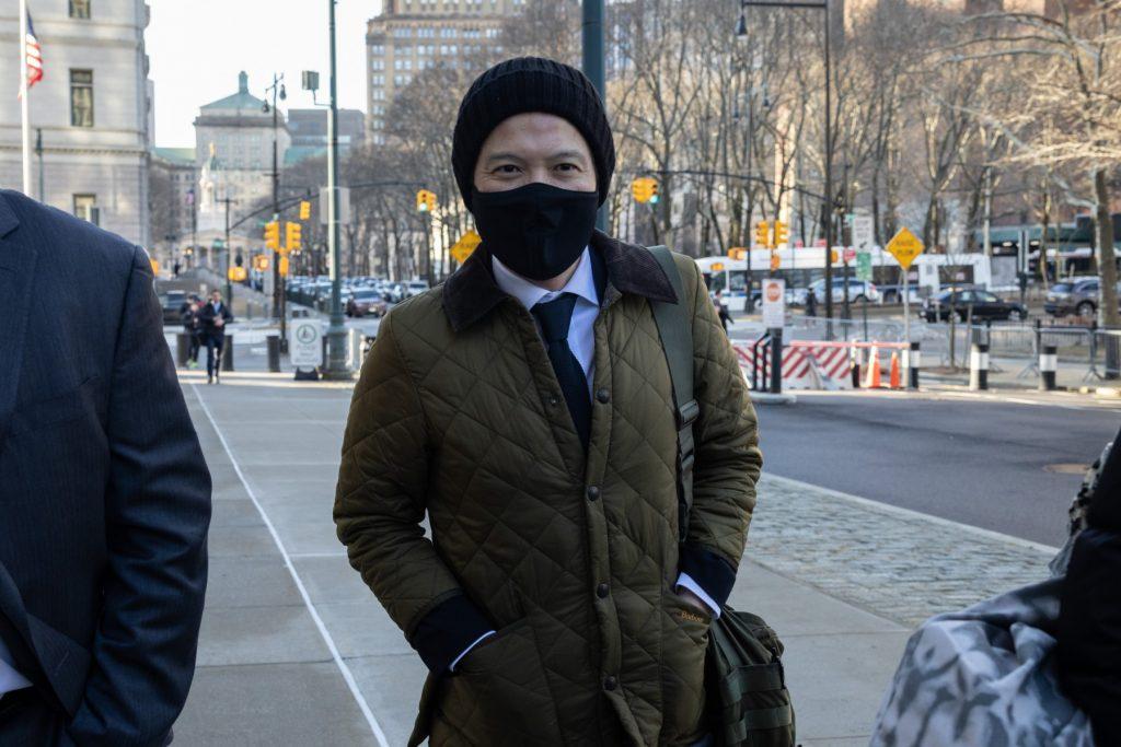Former Goldman Sachs banker Roger Ng arrives at the US Federal Court in New York on Feb 8. Photo: AFP
