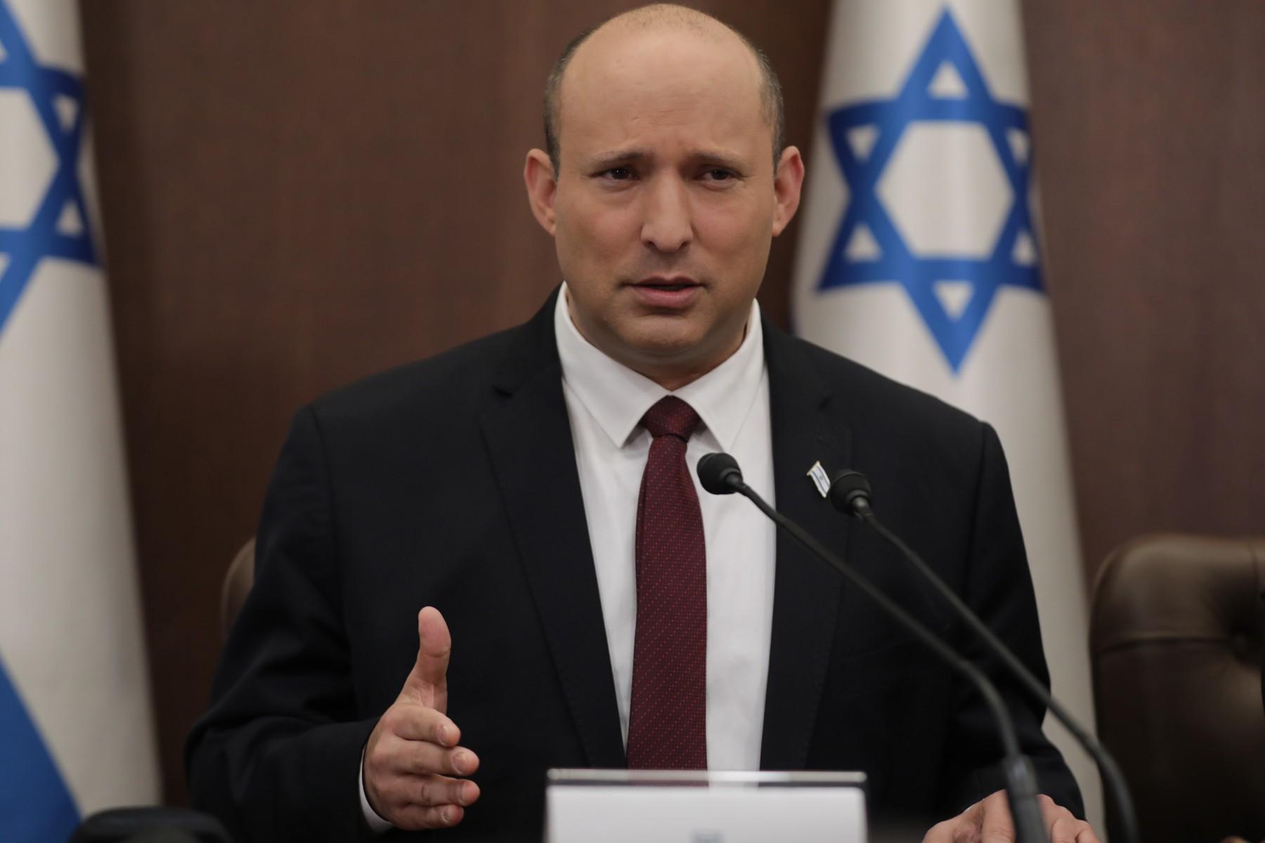Israeli Prime Minister Naftali Bennett chairs a weekly cabinet meeting at the Prime Minister's Office in Jerusalem, on June 19. Photo: AFP