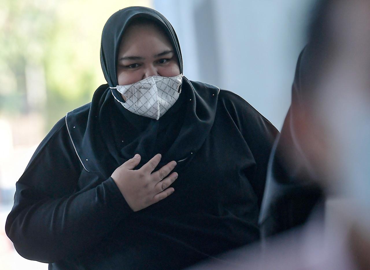 Rumah Bonda founder Siti Bainun Ahd Razali arrives at the Kuala Lumpur court complex today. Photo: Bernama