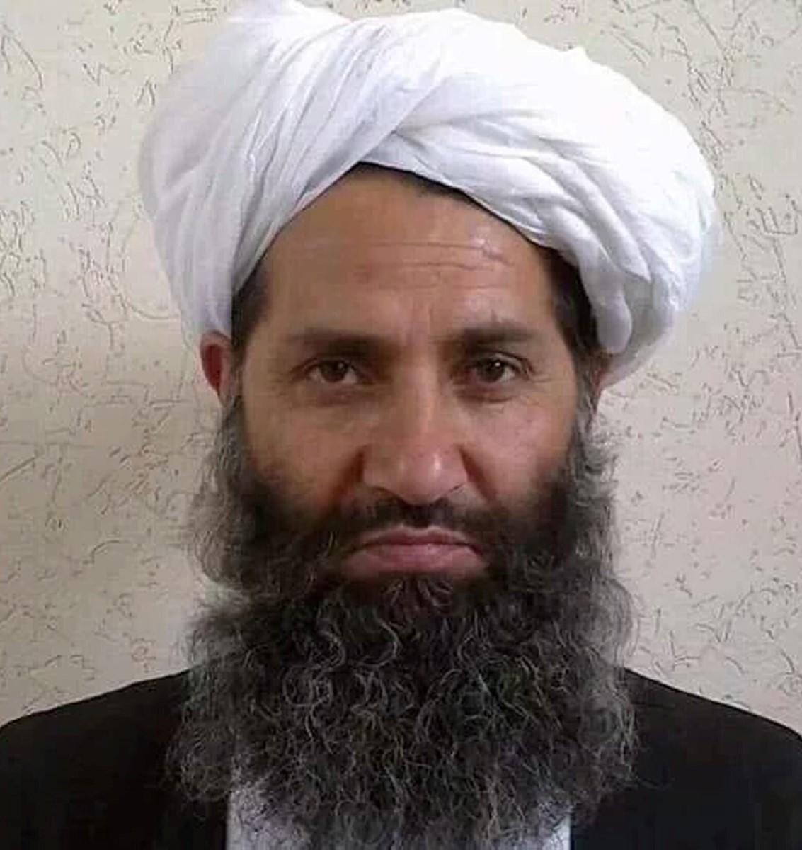 This undated handout photograph released by the Afghan Taliban on May 25, 2016 shows, according to the Afghan Taliban, the new Mullah Haibatullah Akhundzada posing for a photograph at an undisclosed location. Photo: AFP